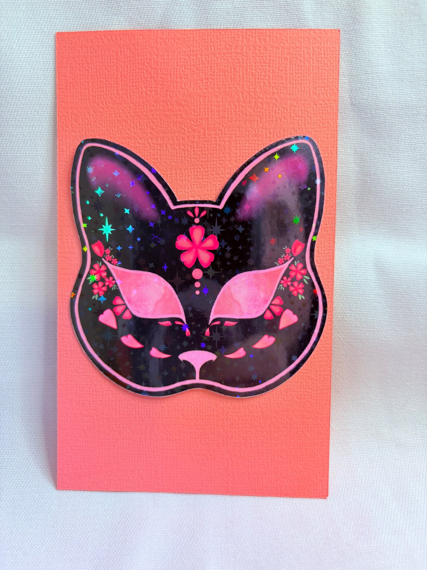 Black Kitsune Mask Sticker