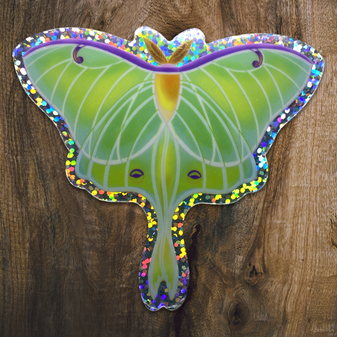 Luna Moth Vinyl Sticker