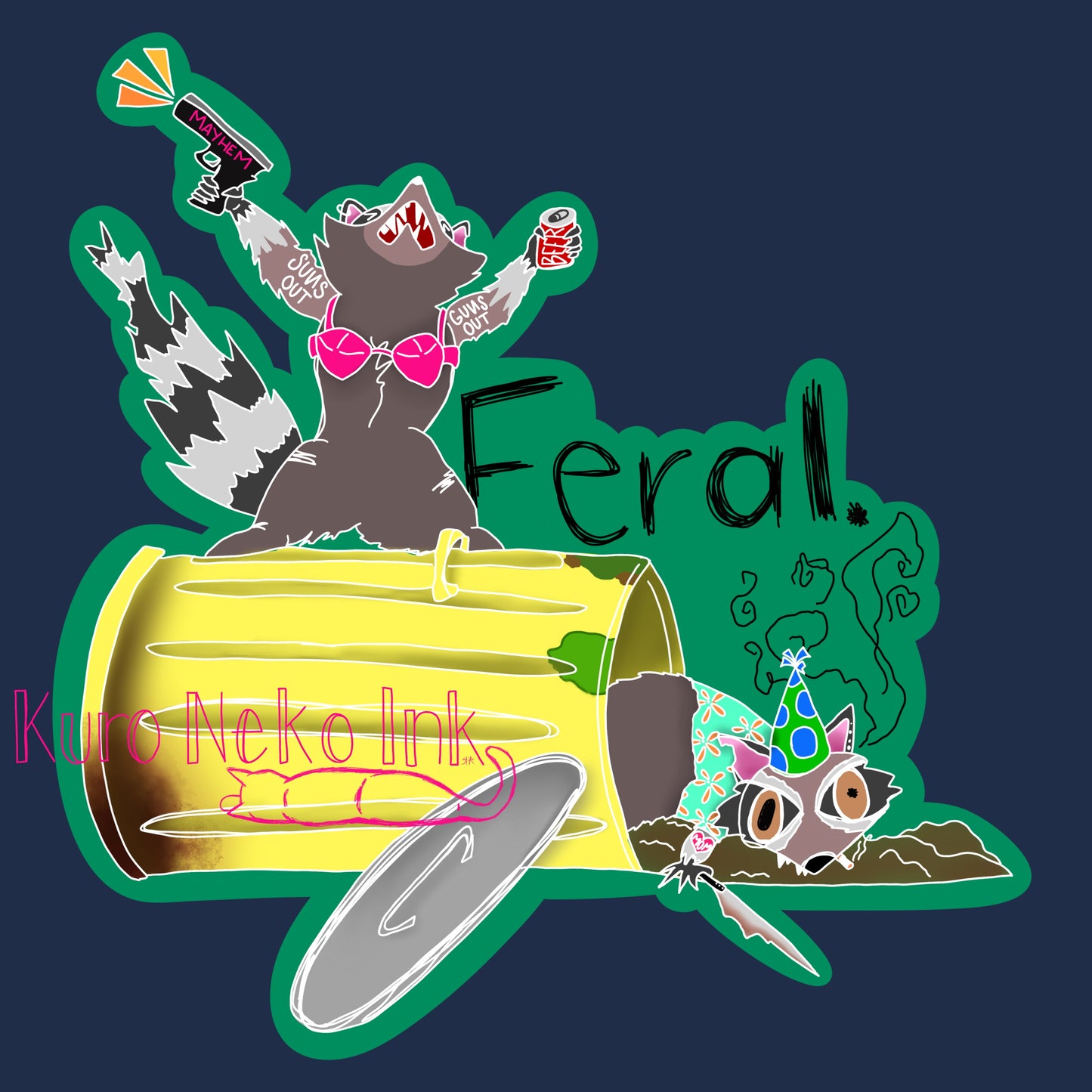 Feral Sticker