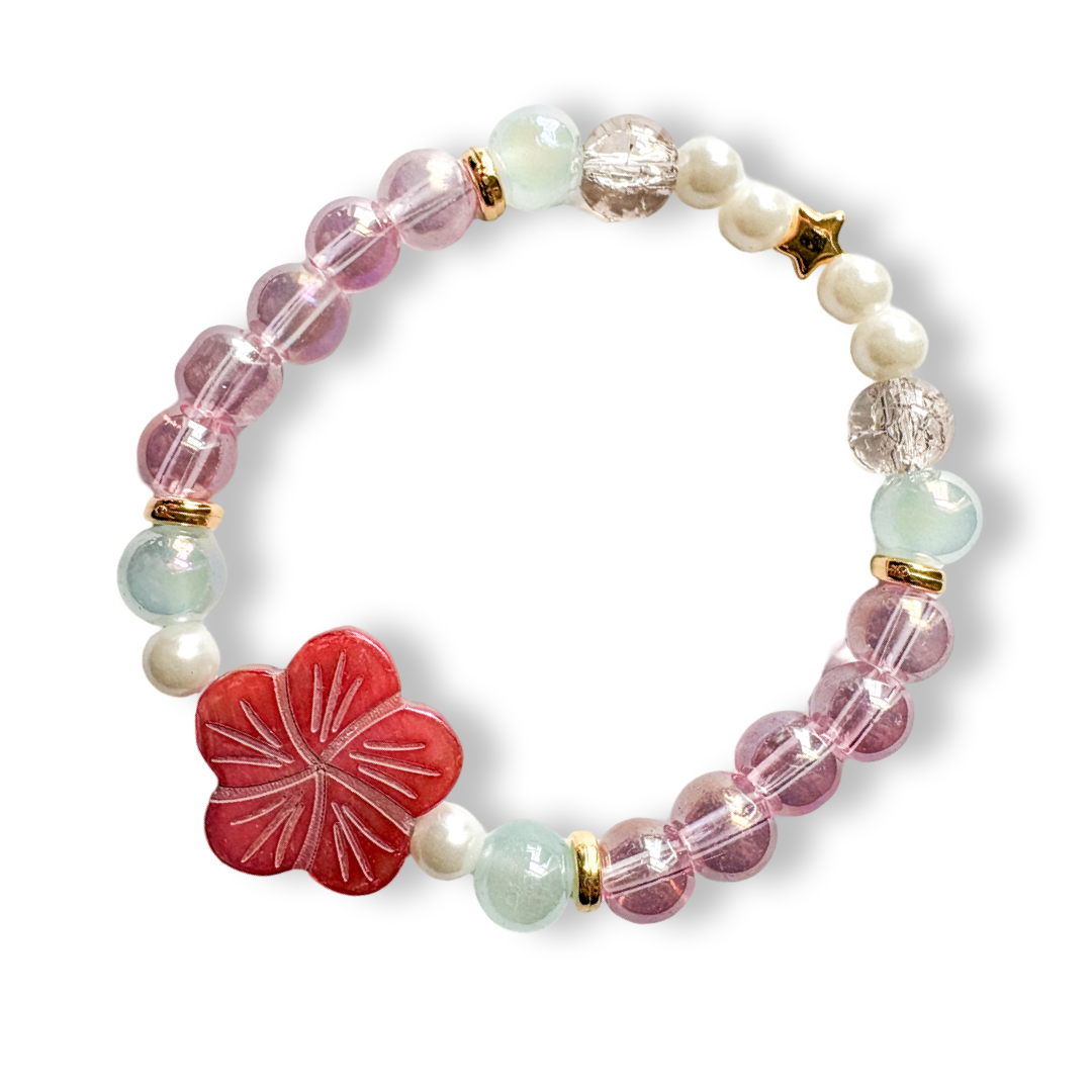 Sakura Glass Bead Bracelet
