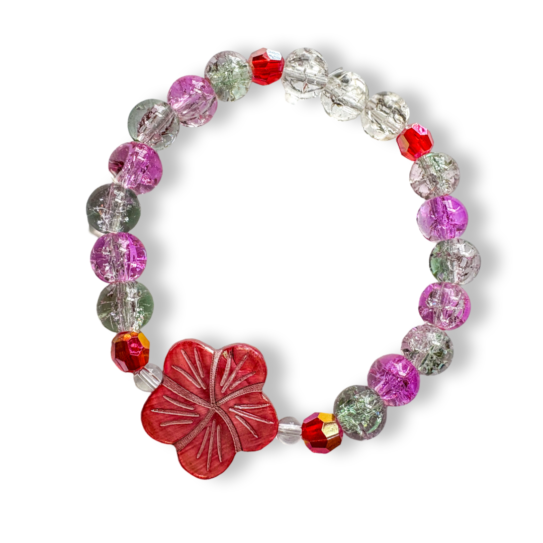 Sakura Glass Bead Bracelet