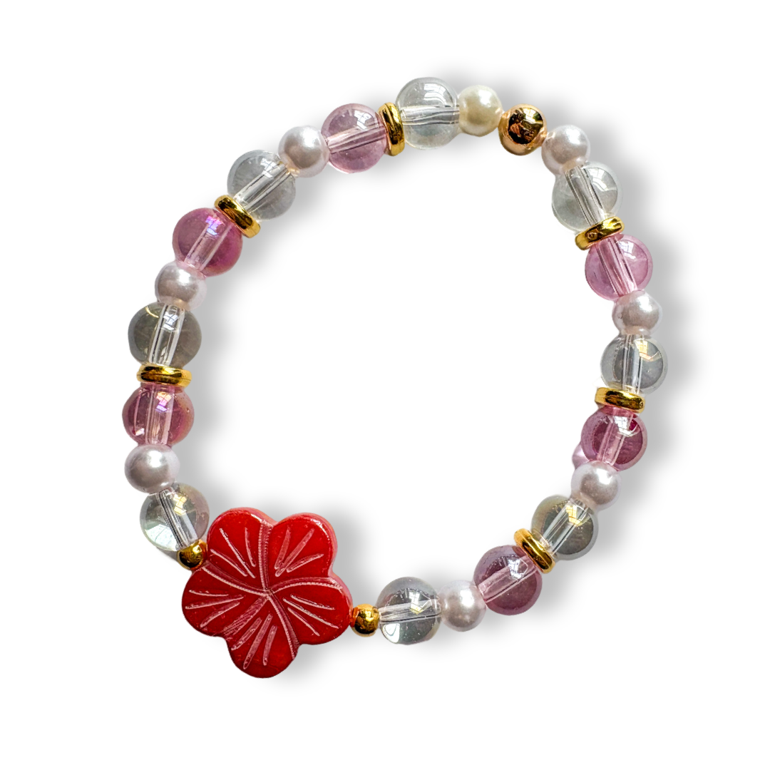 Sakura Glass Bead Bracelet