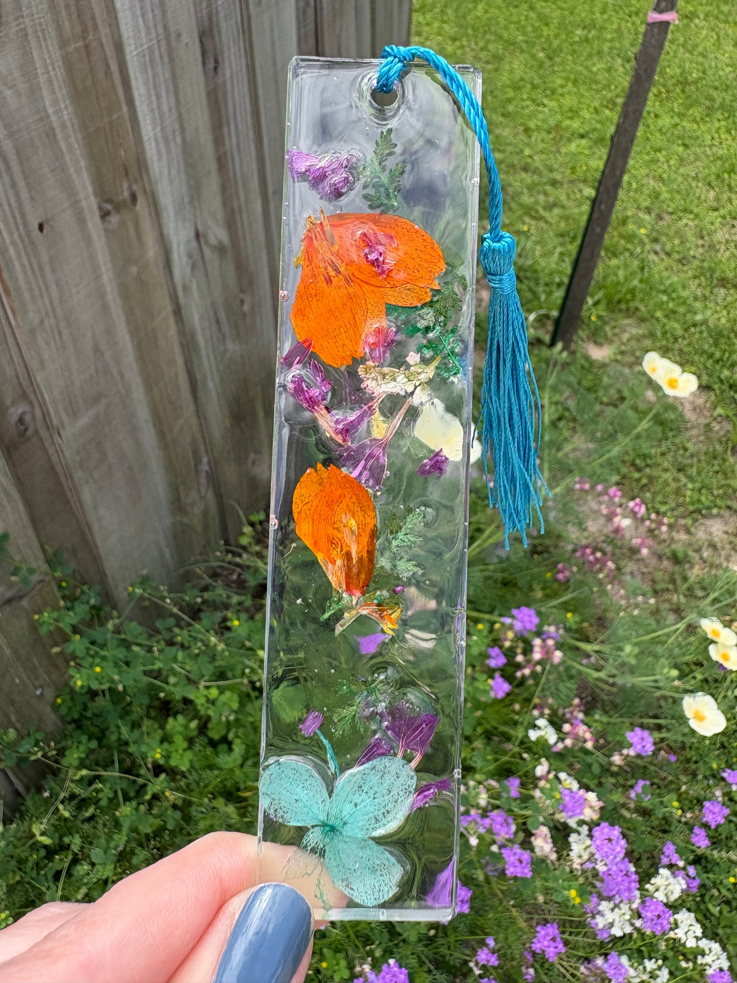 Floral Resin Bookmark