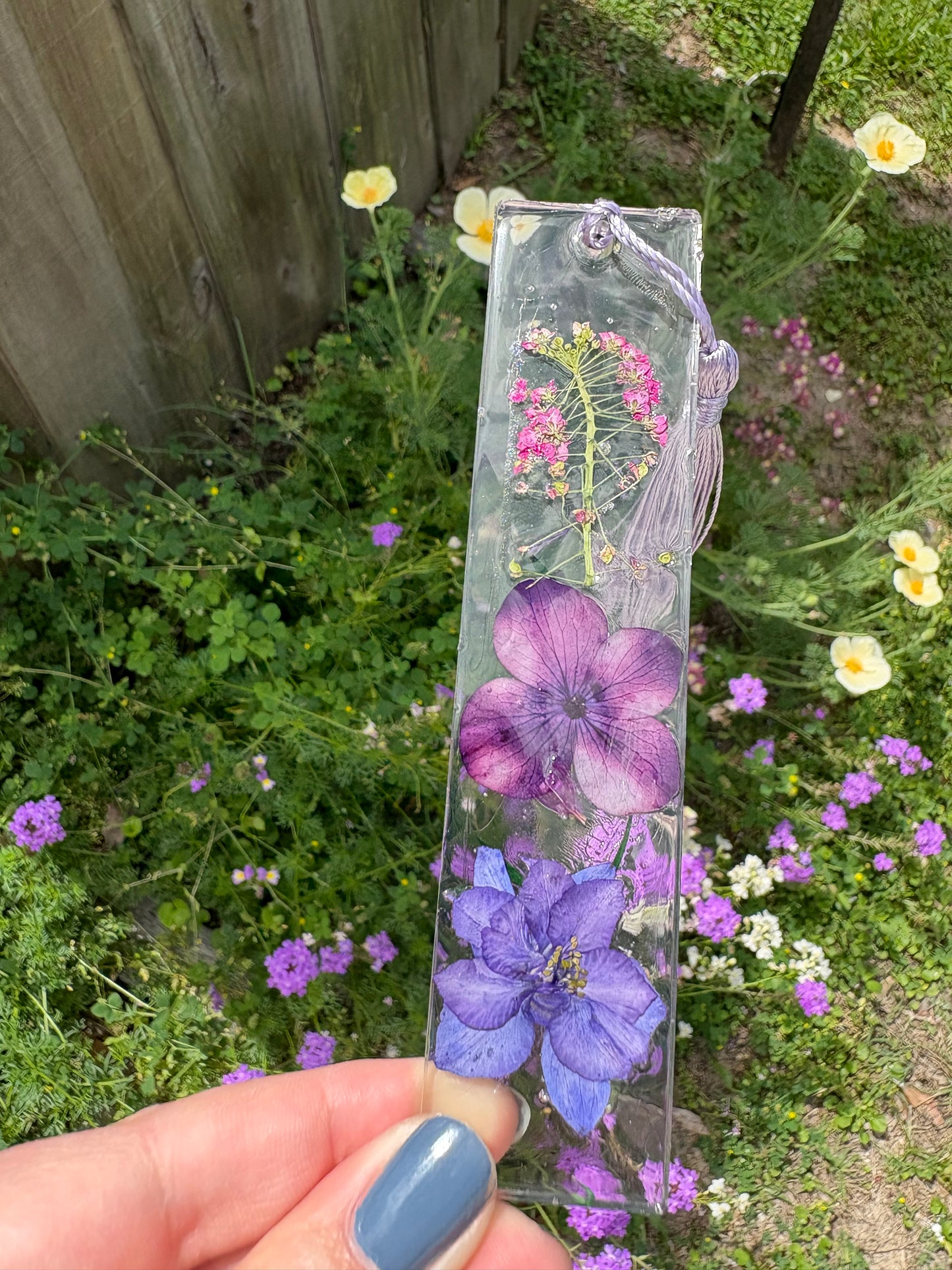 Floral Resin Bookmark