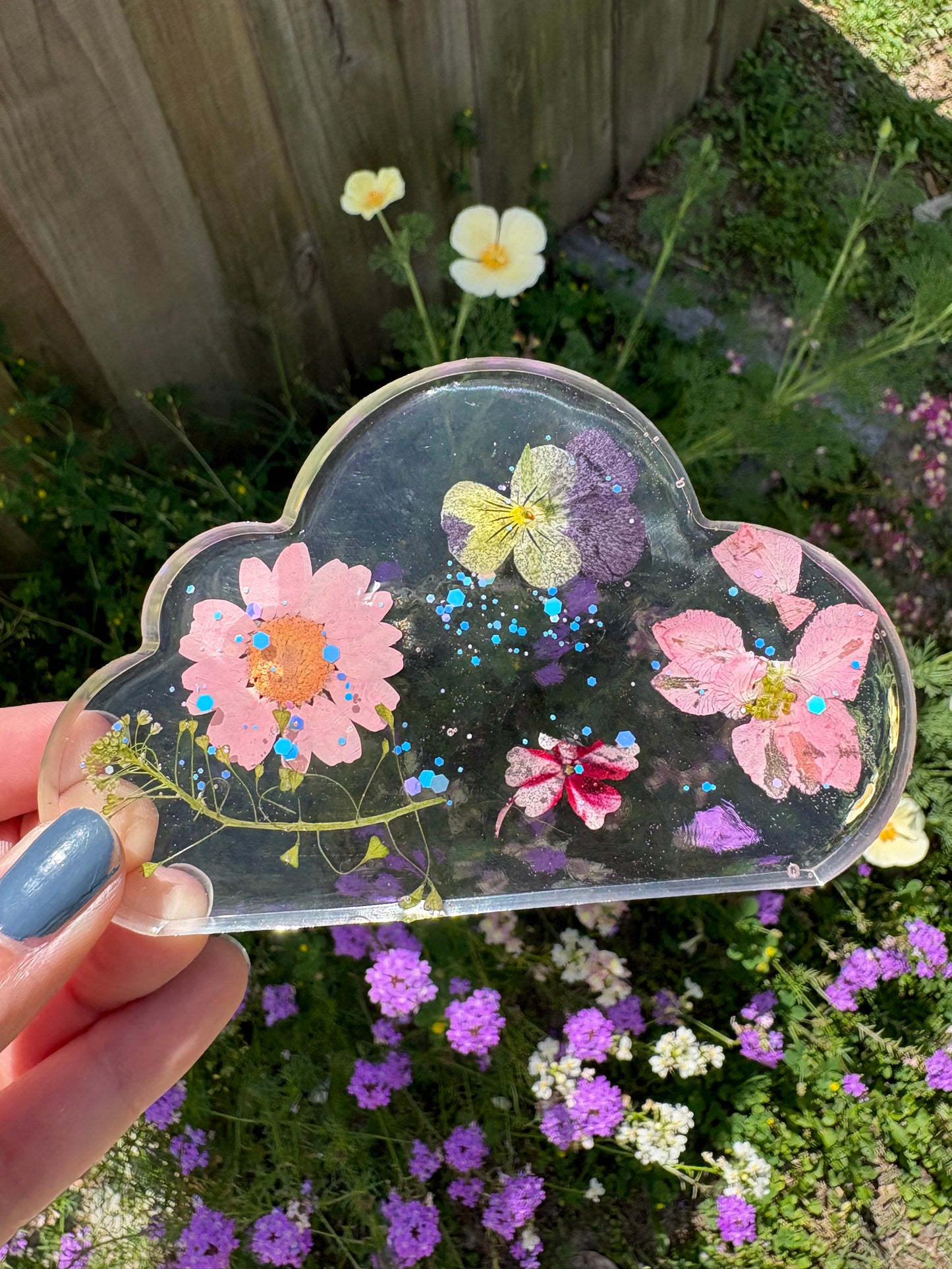 Floral Cloud Coaster- Small