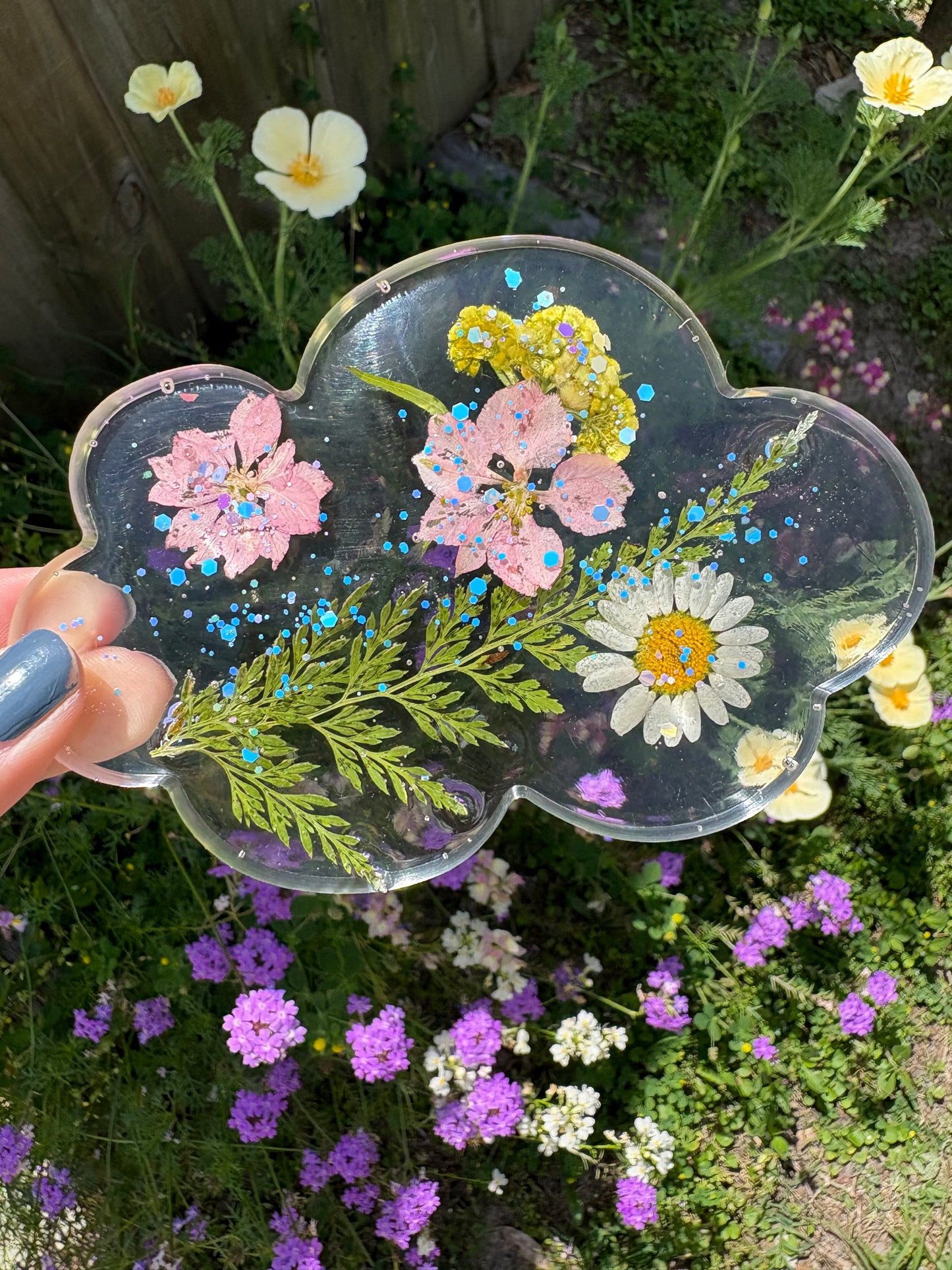 Floral Cloud Coaster- Medium