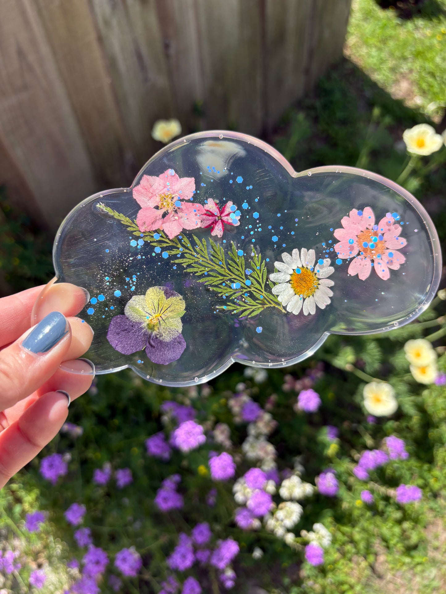 Floral Cloud Coaster- Large