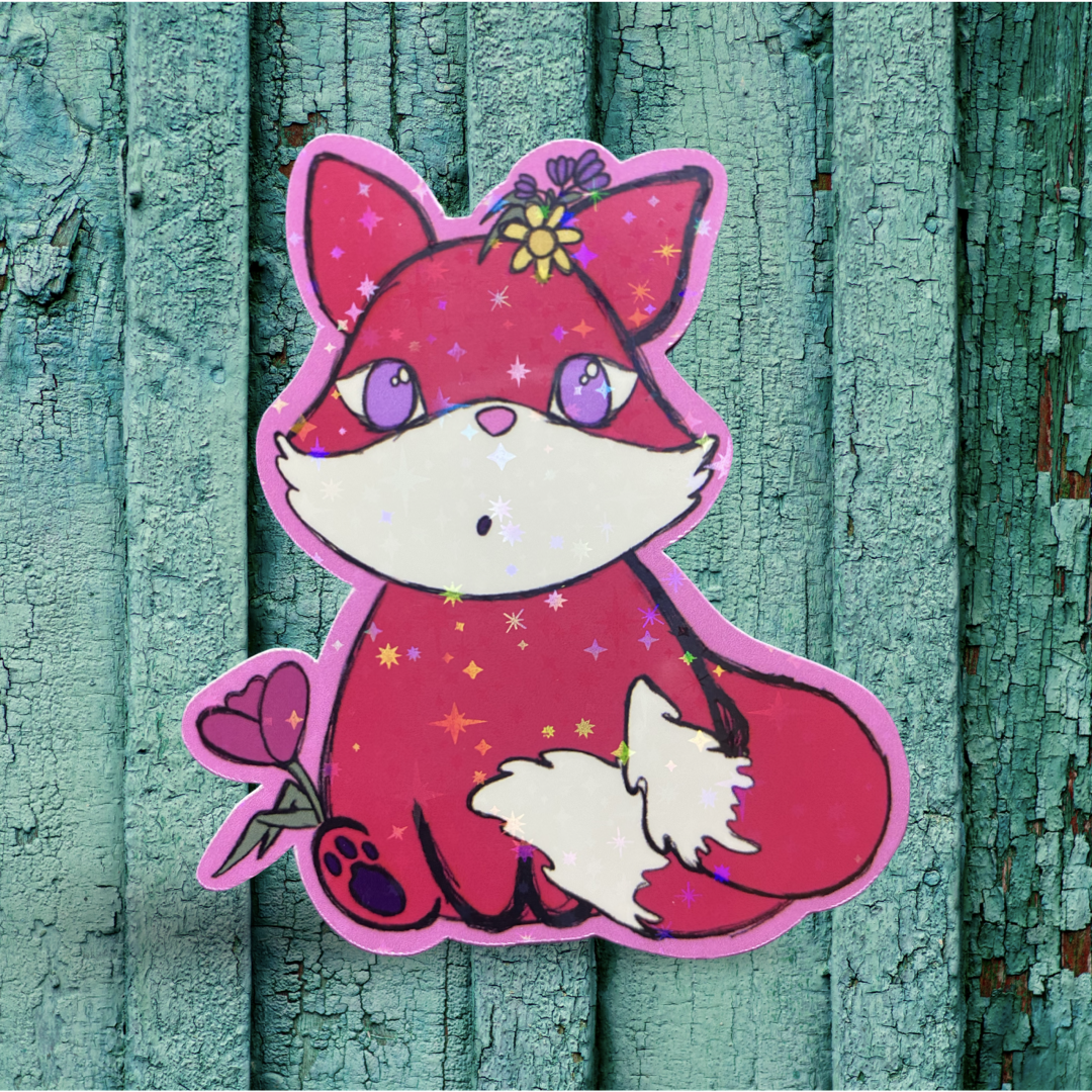 Garden Kitsune Sticker