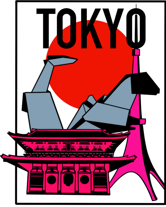 Retro Tokyo Vinyl Sticker