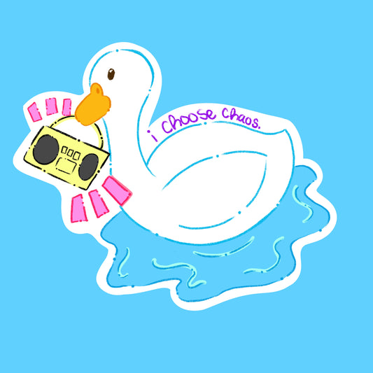 Chaos Goose (Laminated Die Cut Vinyl Sticker)