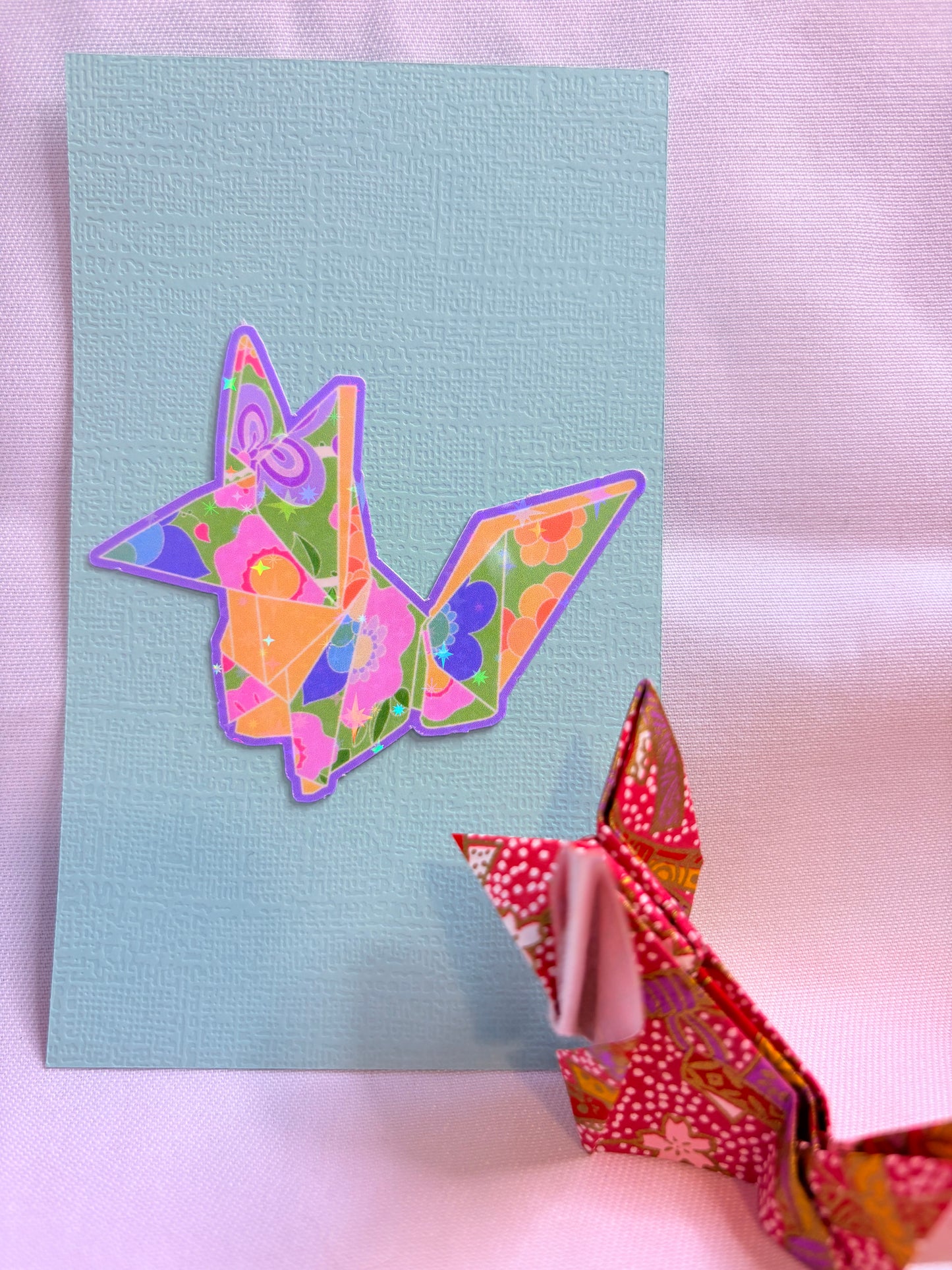 Origami Spring Fox Sticker