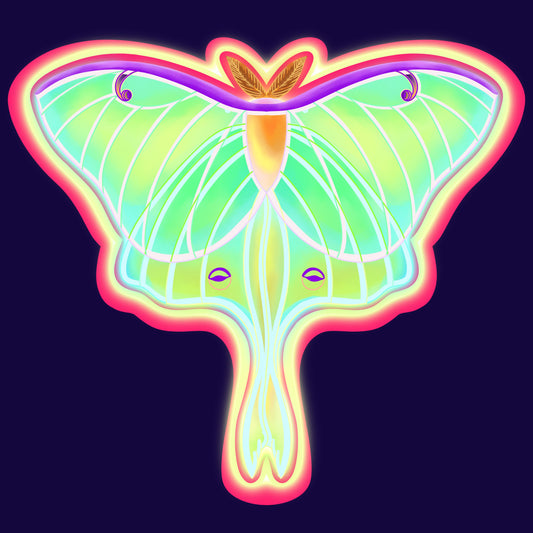 Luna Moth Vinyl Sticker