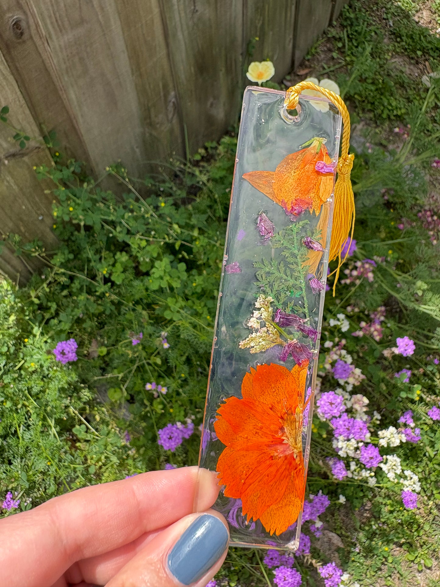 Floral Resin Bookmark