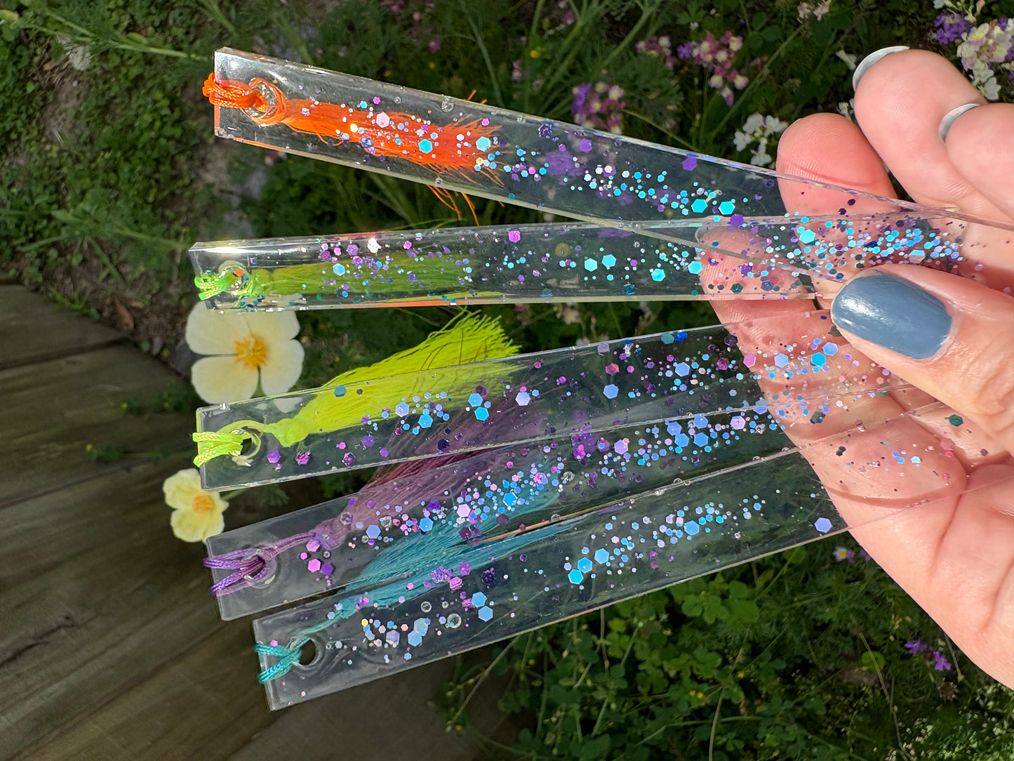 Glitter Resin Bookmark